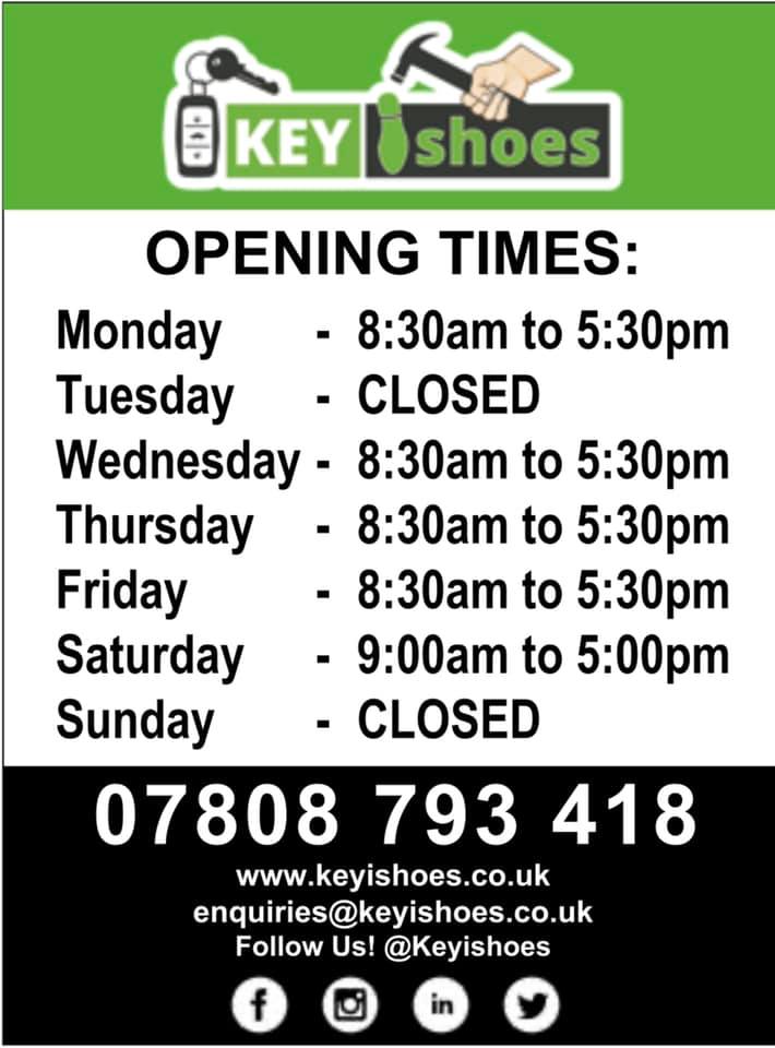 Keyishoes opening times